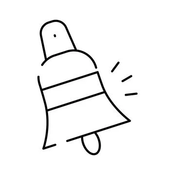 Ringing bell icon for notifications and alerts Stock Illustration