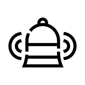 Ringing bell icon signifying notification and alert Stock Illustration