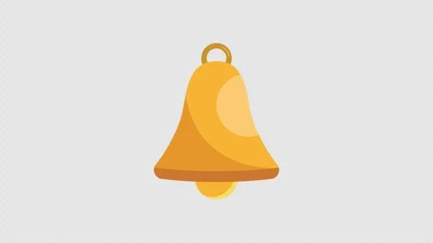 Ringing Bell Icon Swing Animation Stock Footage 318412466