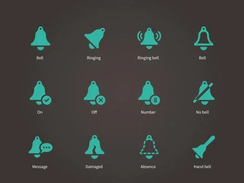 Ringing bell icons Stock Illustration