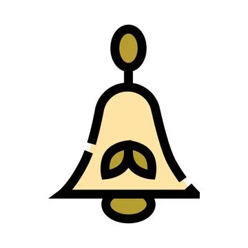 Ringing bell with leaves for notification icon 스톡 일러스트