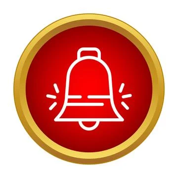 Ringing bell notification alert warning icon concept Stock Illustration