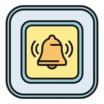 Ringing bell notification icon activating alert reminder Stock Illustration