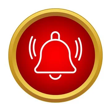 Ringing bell notification icon showing a new digital alert Stock Illustration
