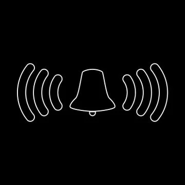Ringing bell   the white path icon . Stock Illustration