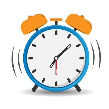 Ringing classic alarm clock Illustrazione stock