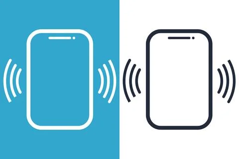 Ringing mobile phone icon. Vector illustration. Flat style element. Stock Illustration