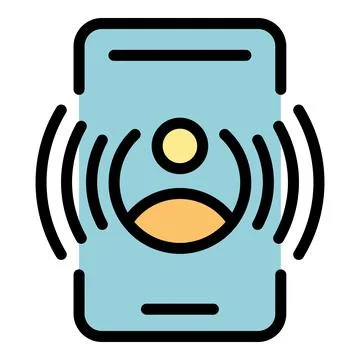 Ringing phone icon vector flat Illustrazione stock
