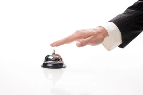 Ringing reception bell Stock Photos