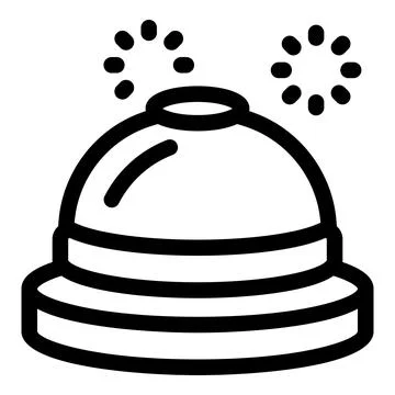 Ringing service bell icon symbolizing requesting assistance Stock Illustration