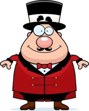 Ringmaster smiling Stock Illustration