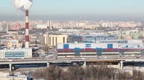 Ringroad in area of ​​building Concern PVO "Almaz-Antey", St. Petersburg Stock Footage 34560410