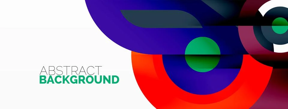 Rings and circles geometric abstract background for wallpaper, banner, backdrop イラスト素材