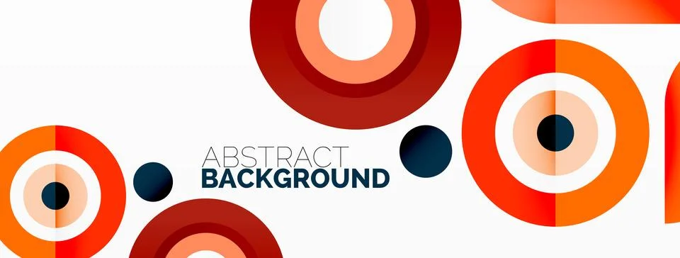 Rings and circles geometric abstract background for wallpaper, banner, backdrop Stock Illustration