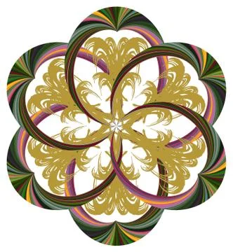 Rings arranged in a circle design Stock Illustration