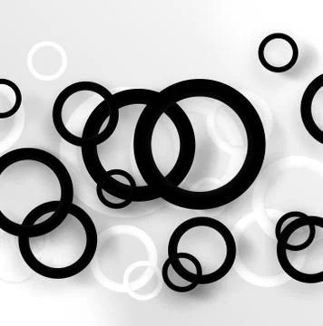 Rings background with shadow couple design Stock Illustration