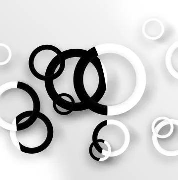 Rings background with shadow couple design Stock Illustration