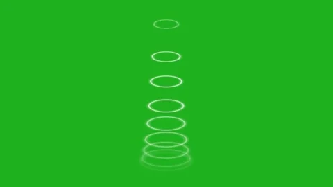 Rings blowing out motion graphics with green screen background Stock Footage 229096311