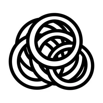 Rings cut onion slice line icon vector illustration Stock Illustration