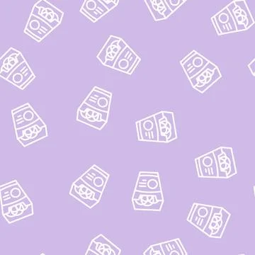 Rings delicious onion line vector seamless pattern Stock Illustration