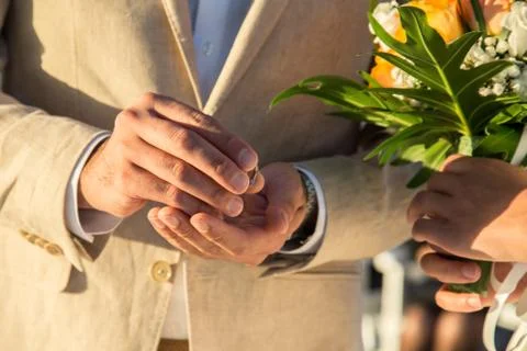 Rings exchange Stock Photos
