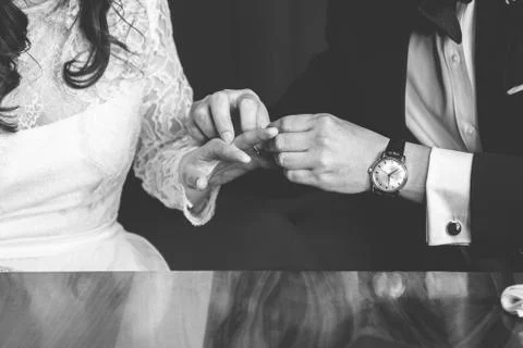 Rings exchange Stock Photos
