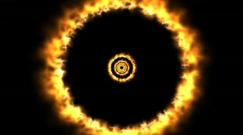Rings of fire - Alpha Channel Stock Footage 712933