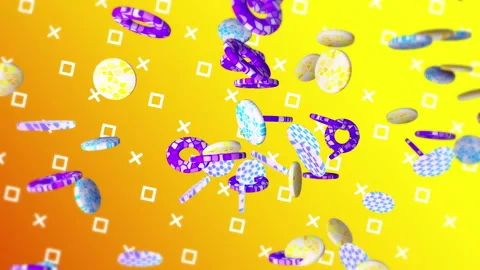 Rings flying gradient background. VJ Seamless loop background. Stock Footage 96685793