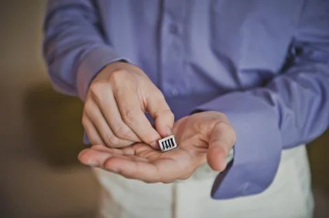 Rings in hands 1797. Stock Photos