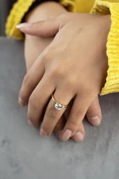 Rings on the hands Stock Photos