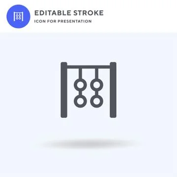 Rings icon vector, filled flat sign, solid pictogram isolated on white, logo 스톡 일러스트