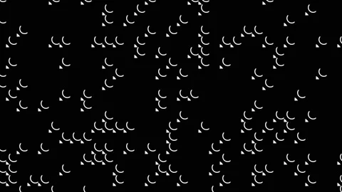 Rings Inside Square Mask Grid Array Stock Footage 139738968