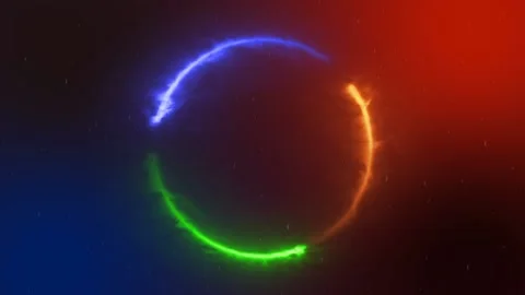 Rings Light effect green screen background Stock Footage 221156421
