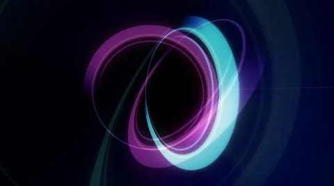 Rings light neon in space Stock Illustration