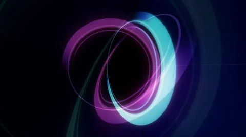 Rings light neon in space Stock Illustration