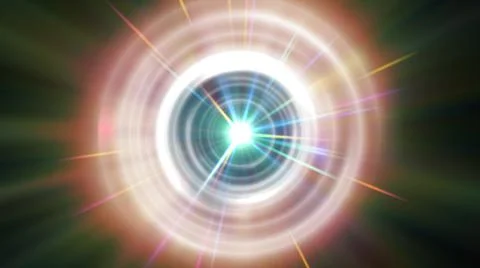 Rings light ray Orb neon ray light Stock Illustration