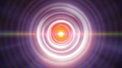 Rings light ray Orb neon ray light Stock Illustration