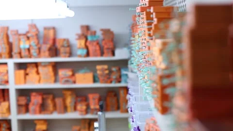 Rings mold made silver rings jeweler workshop depot Stock Footage 139758026