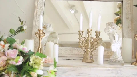 Rings newlyweds and a bride bouquet with accessories Stock Footage