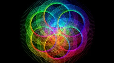 Rings of Plasma Loop HD 1080 Video stock 10570102