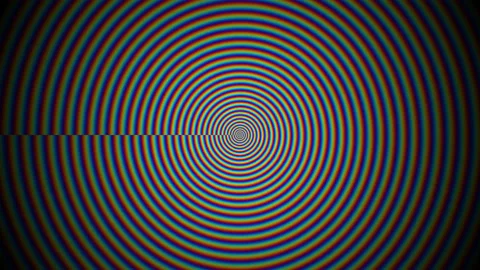 Rings of Rgb Tv Static Shrinking Stock Footage 143889933