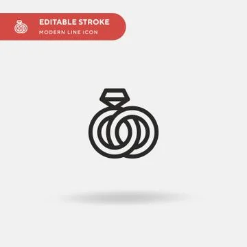 Rings Simple vector icon. Illustration symbol design template for web mobile  Stock Illustration