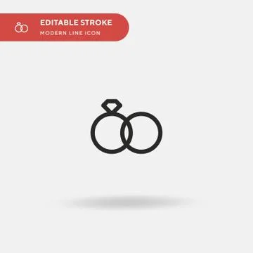 Rings Simple vector icon. Illustration symbol design template for web mobile  Stock Illustration
