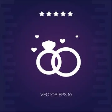 Rings vector icon Stock Illustration