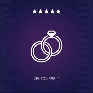 Rings vector icon Stock Illustration
