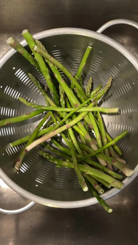Rinsing Asparagus Stock Footage 318699822