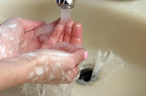 Rinsing Hands Stock Photos
