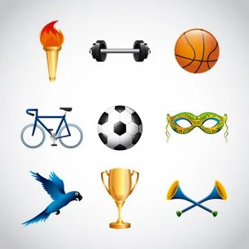 Rio 2016 design Illustrazione stock
