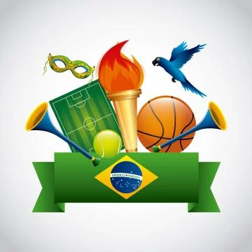 Rio 2016 design Illustrazione stock