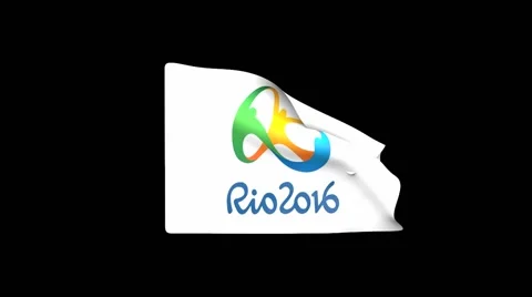 Rio 2016 Olympic games flag Video stock 66257143